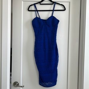 Windsor Royal Blue Fitted Cocktail Dress